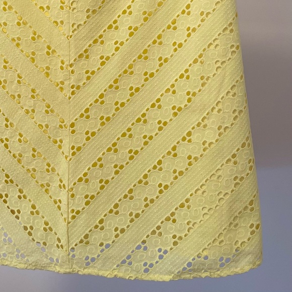Ann Taylor Eyelet Skirt in Yellow - Picture 3 of 5